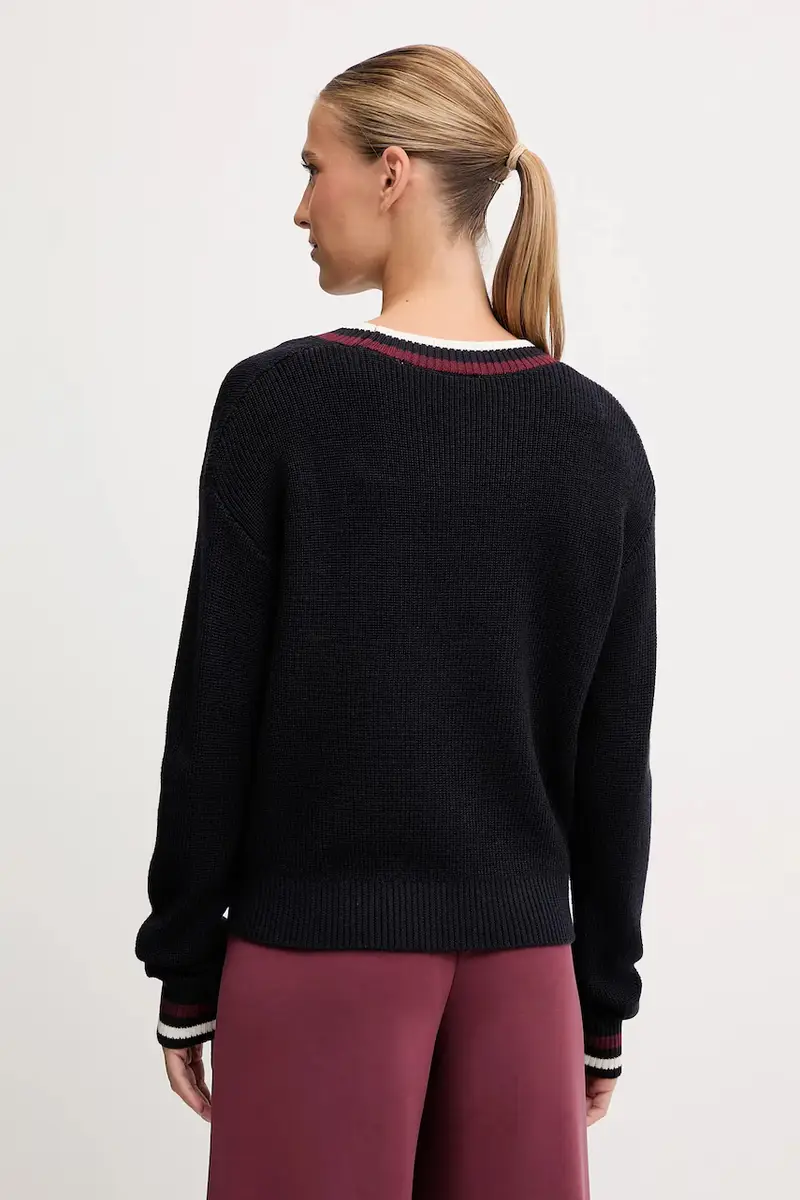 maglione con lana SABINA colore blu navy V5BR01 Z1152 miniatura 3