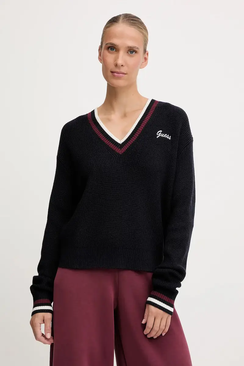 maglione con lana SABINA colore blu navy V5BR01 Z1152