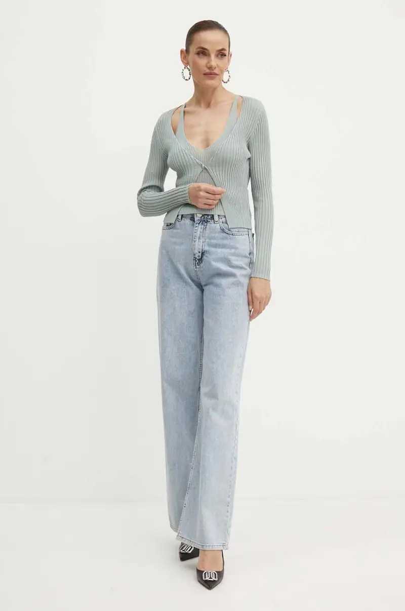 maglione donna colore verde W4YR37 Z3G32 miniatura 2