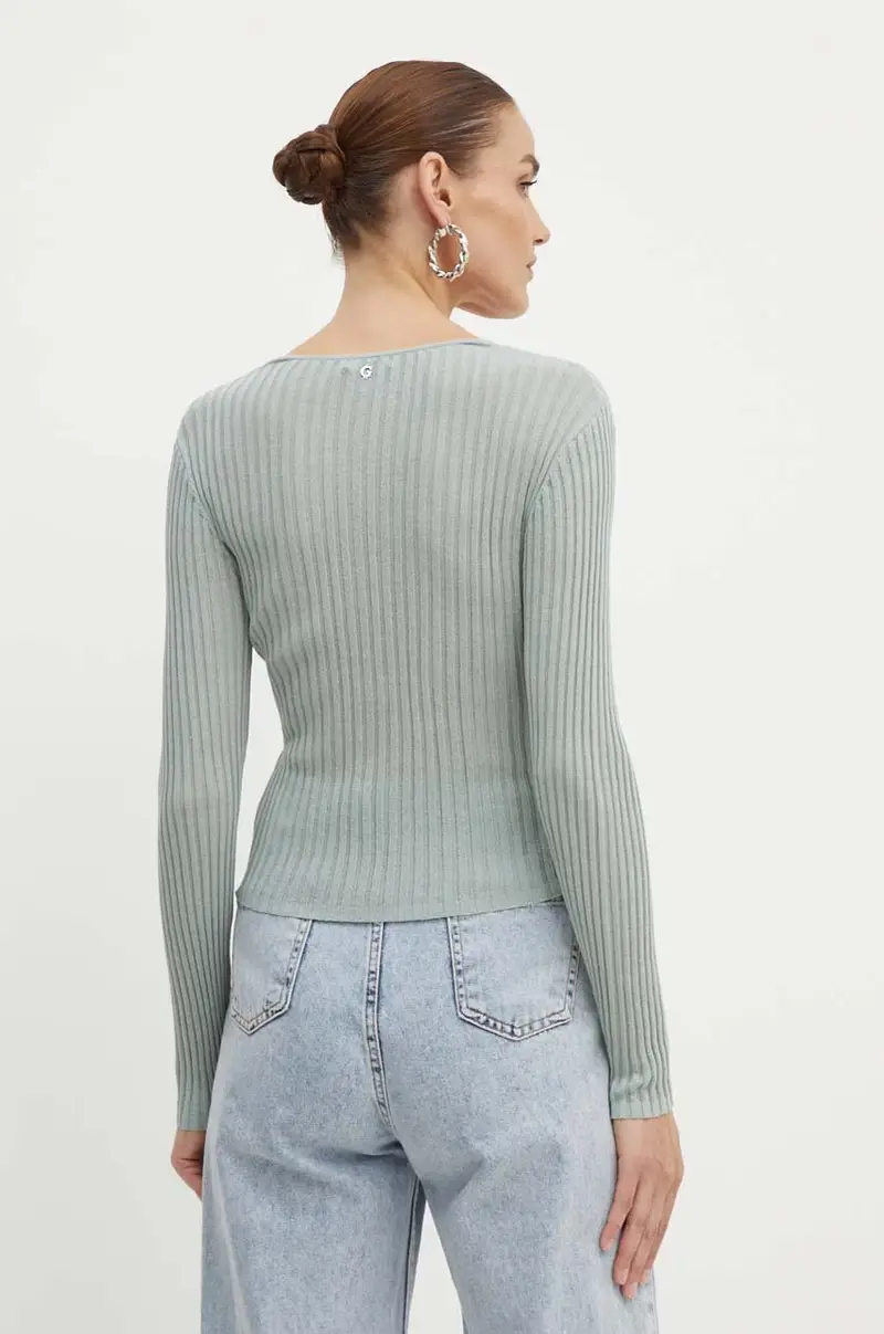 maglione donna colore verde W4YR37 Z3G32 miniatura 3