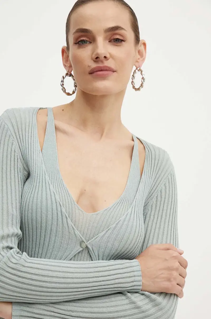 maglione donna colore verde W4YR37 Z3G32