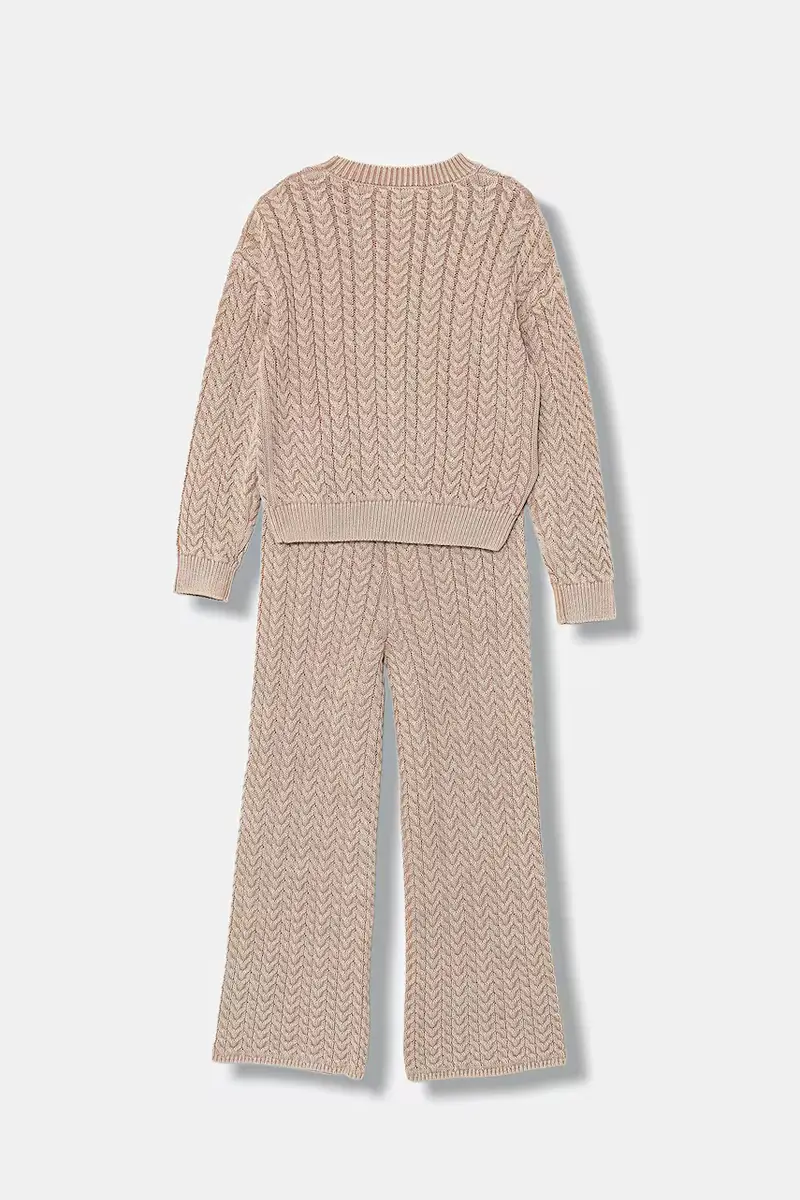 maglione e pantaloni in cotone per bambini colore rosa J5BG01 Z4130 miniatura 2