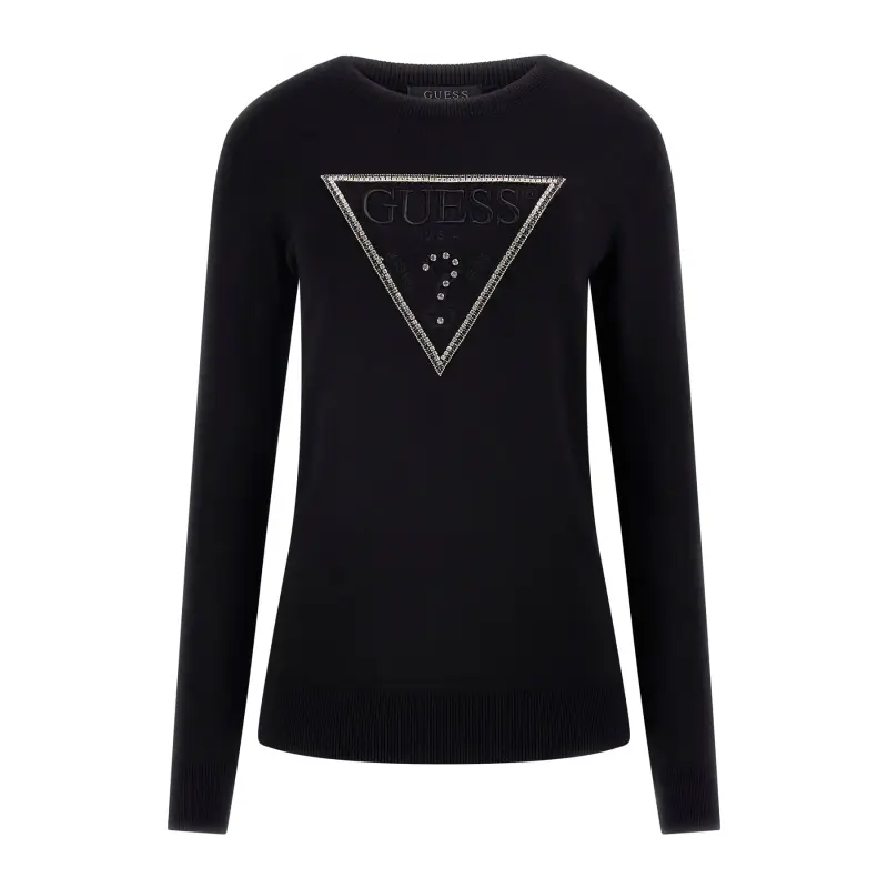 Maglione girocollo con logo a triangolo donna Guess Kiara