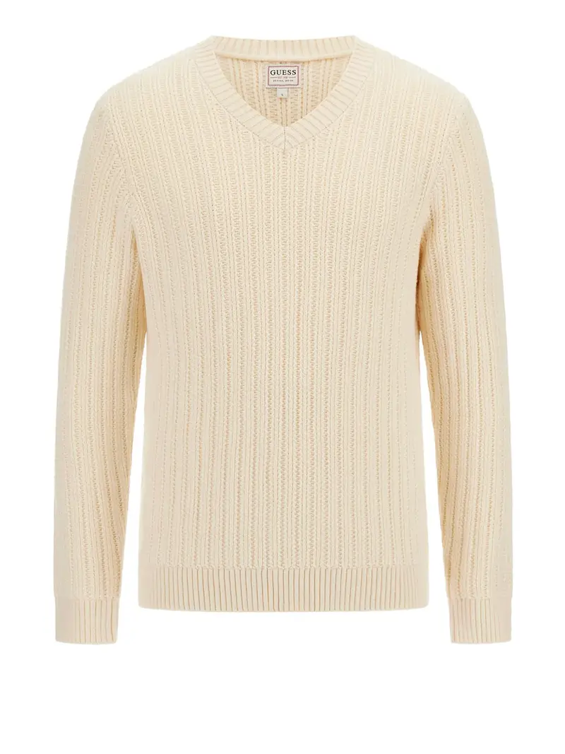 maglione guess bryson da uomo - bianco