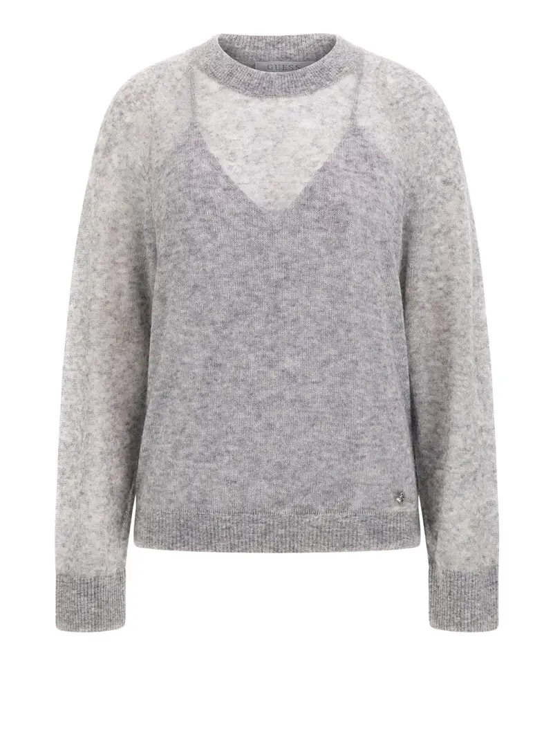 maglione guess izabella da donna - grigio