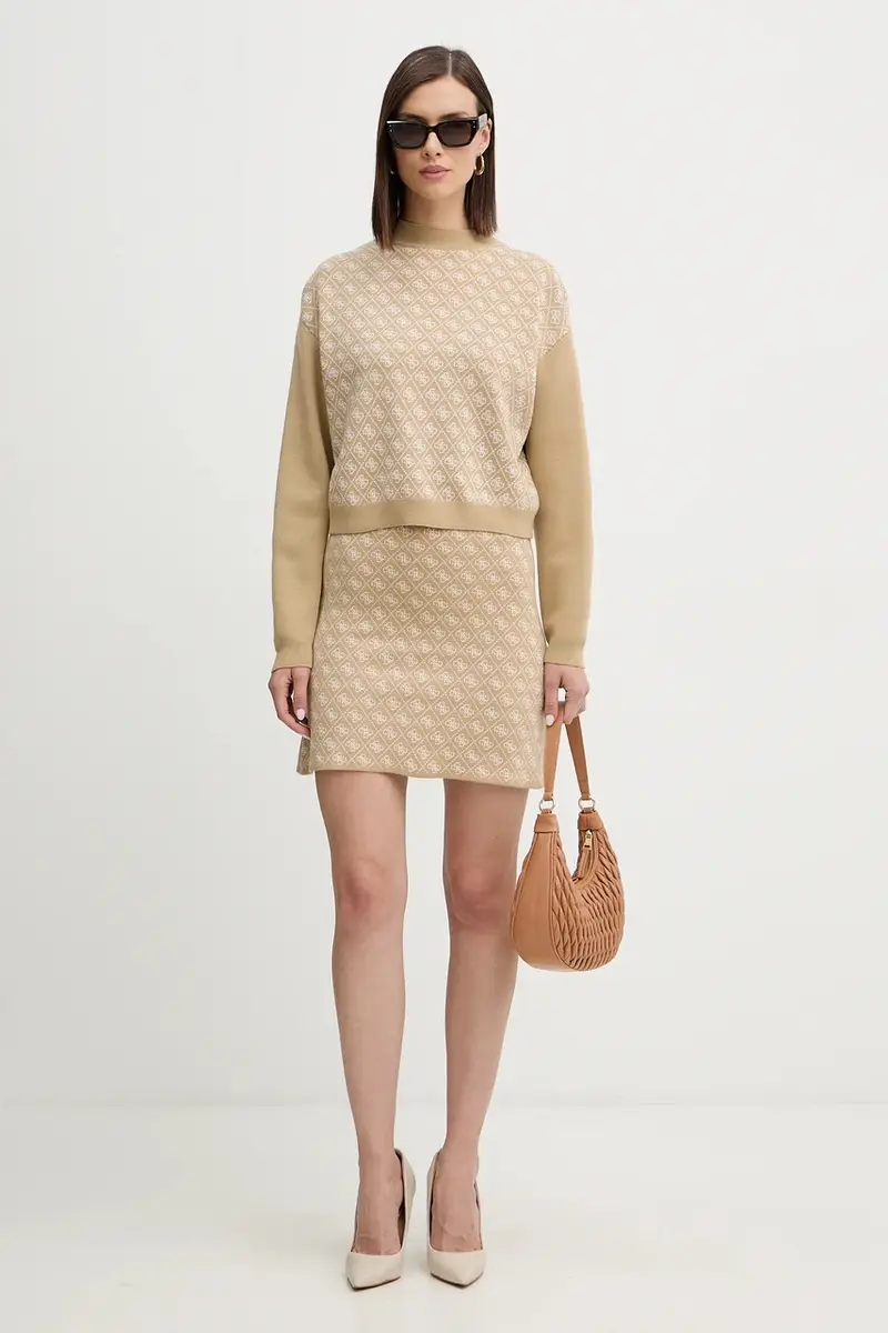 maglione in misto lana AUBREY donna colore beige W5BR23 Z3JD2 miniatura 2