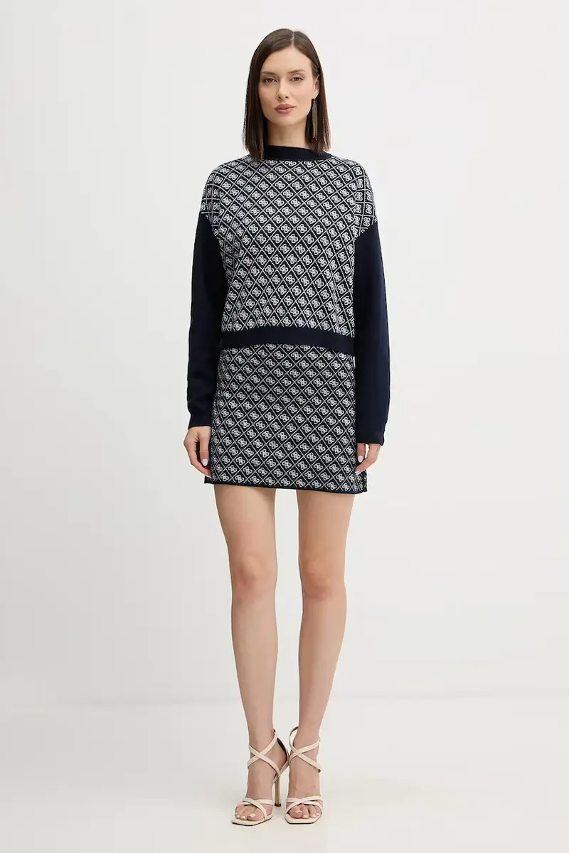 maglione in misto lana AUBREY donna colore blu navy W5BR23 Z3JD2 miniatura 2