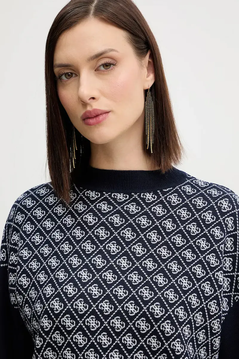 maglione in misto lana AUBREY donna colore blu navy W5BR23 Z3JD2 miniatura 4