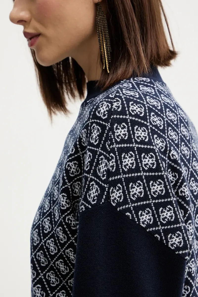 maglione in misto lana AUBREY donna colore blu navy W5BR23 Z3JD2 miniatura 5