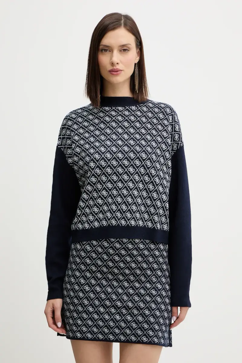maglione in misto lana AUBREY donna colore blu navy W5BR23 Z3JD2