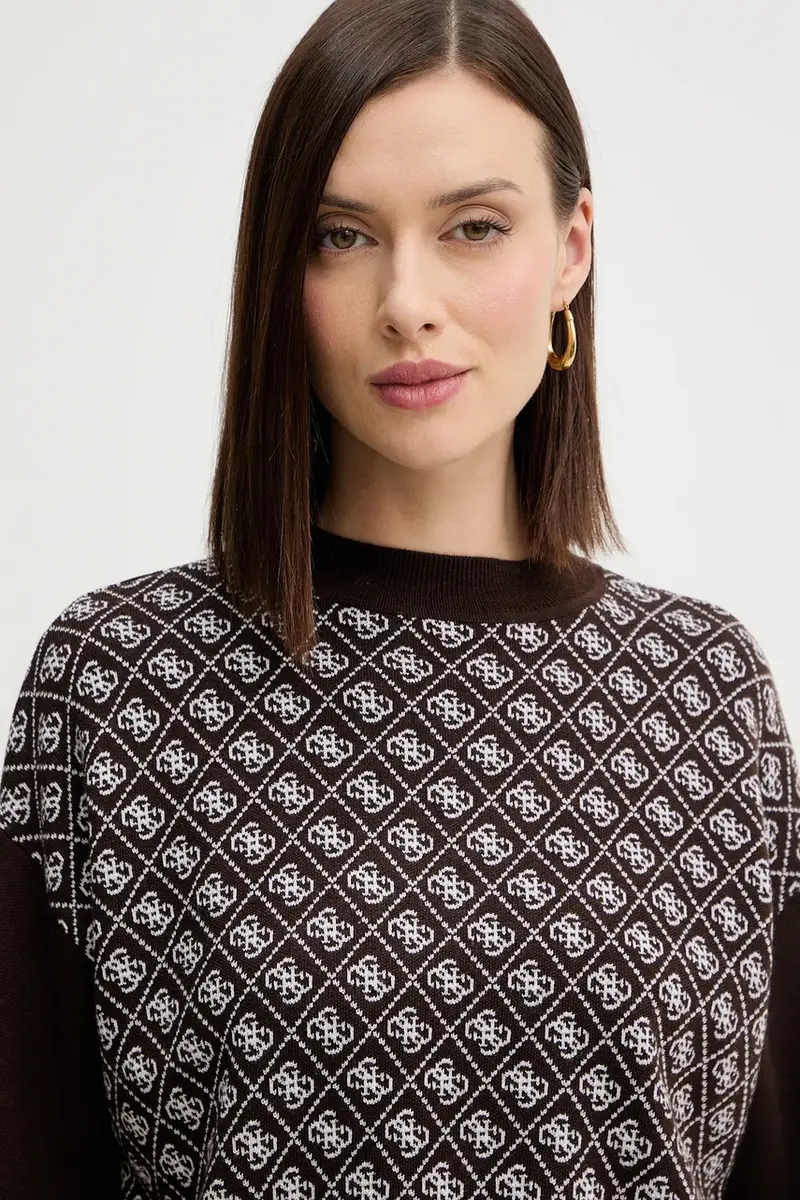 maglione in misto lana AUBREY donna colore marrone W5BR23 Z3JD2 miniatura 4