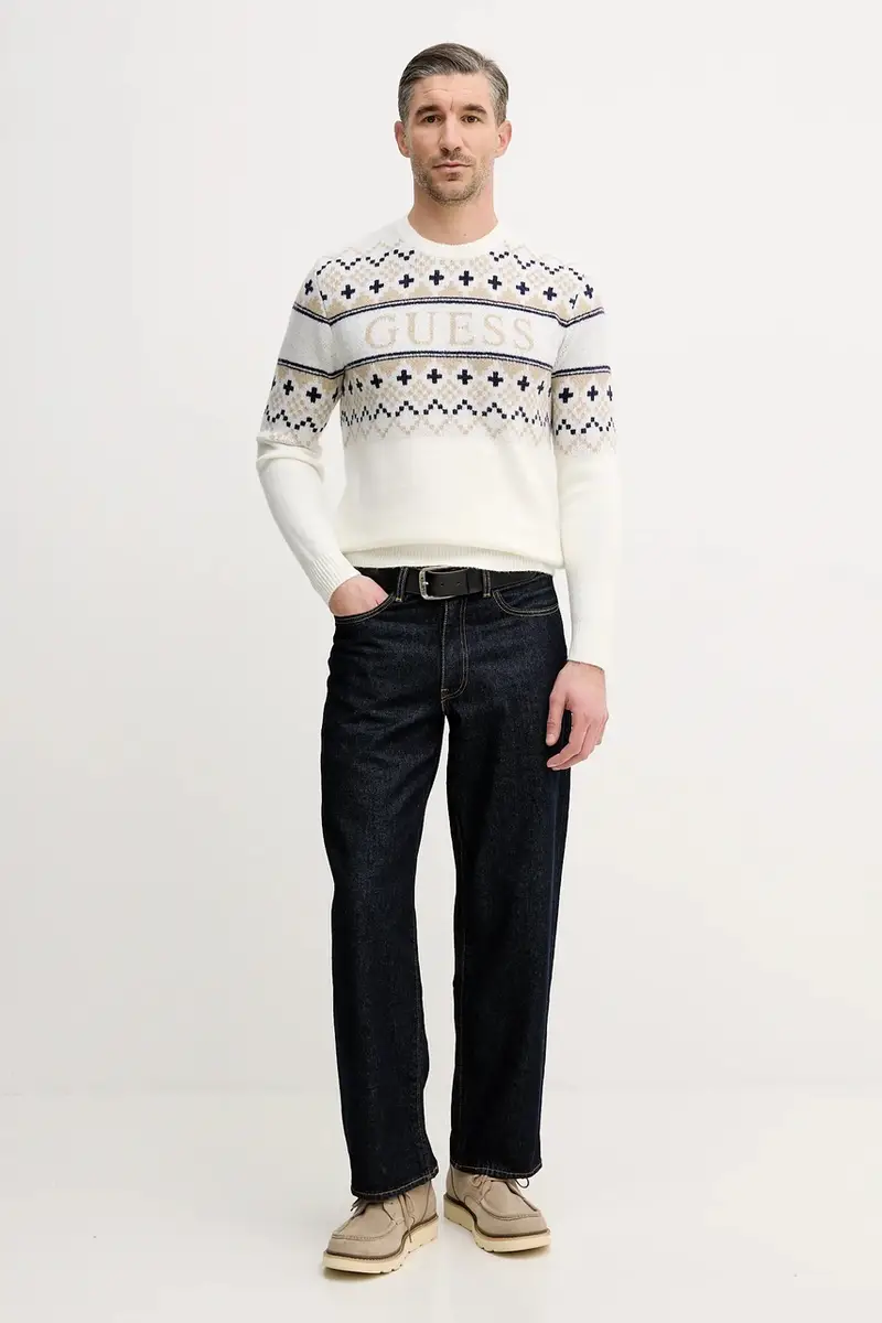 maglione in misto lana Beige miniatura 2