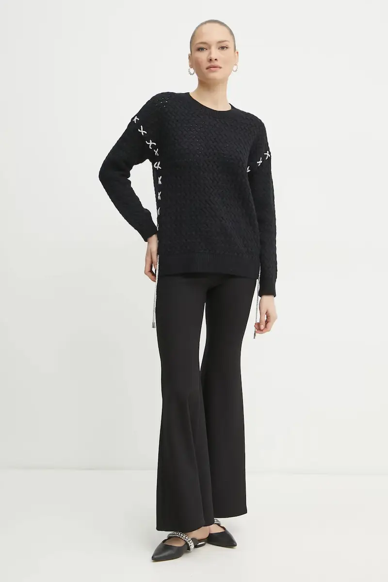 maglione in misto lana ELLISS donna colore nero W5RR13 Z3KY0 miniatura 2