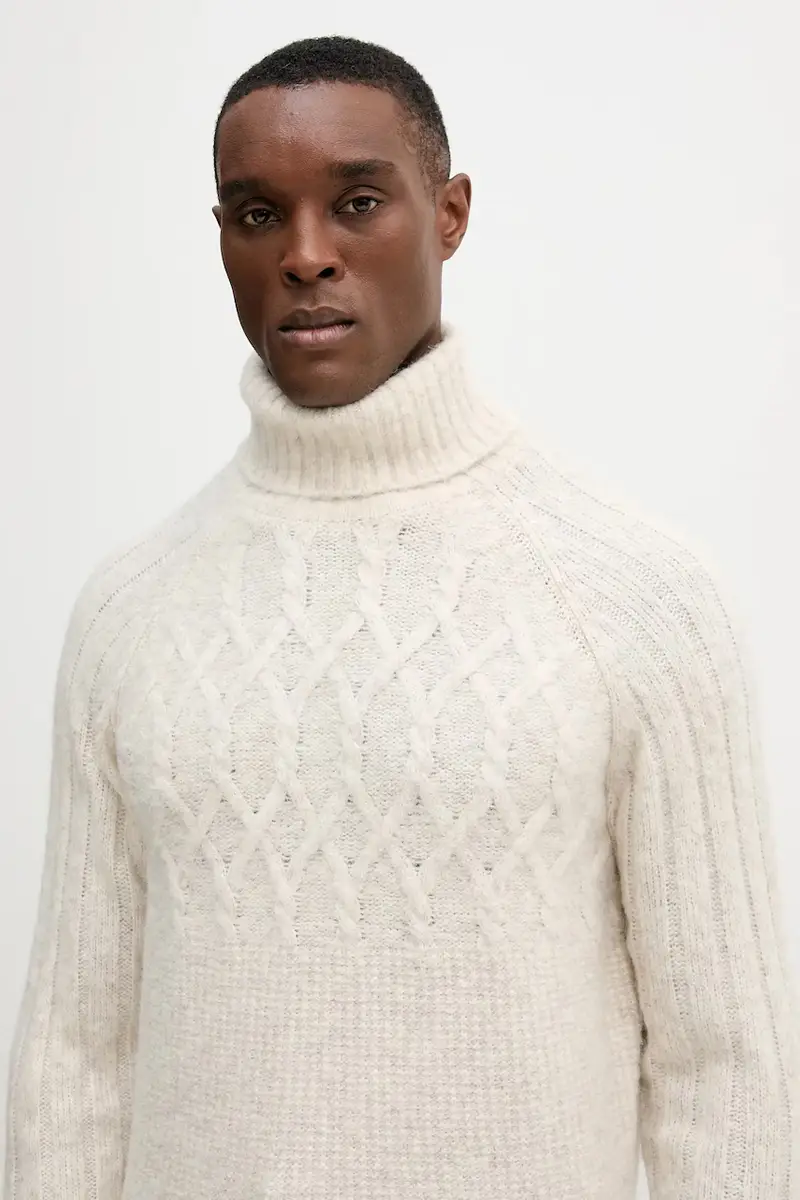 maglione in misto lana JEMMY uomo colore beige M5BR16 Z0462 miniatura 4