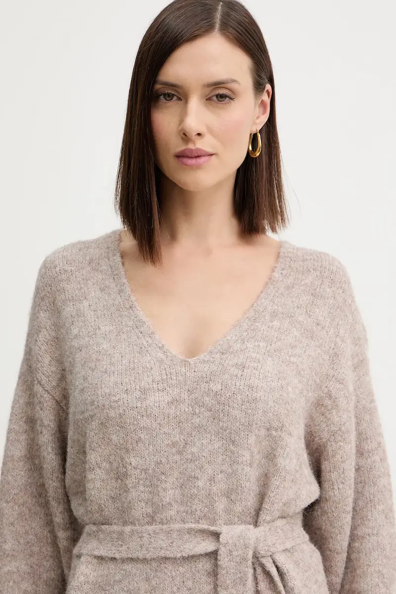 maglione in misto lana KIYOKA donna colore marrone W5BR0P Z4302 miniatura 4