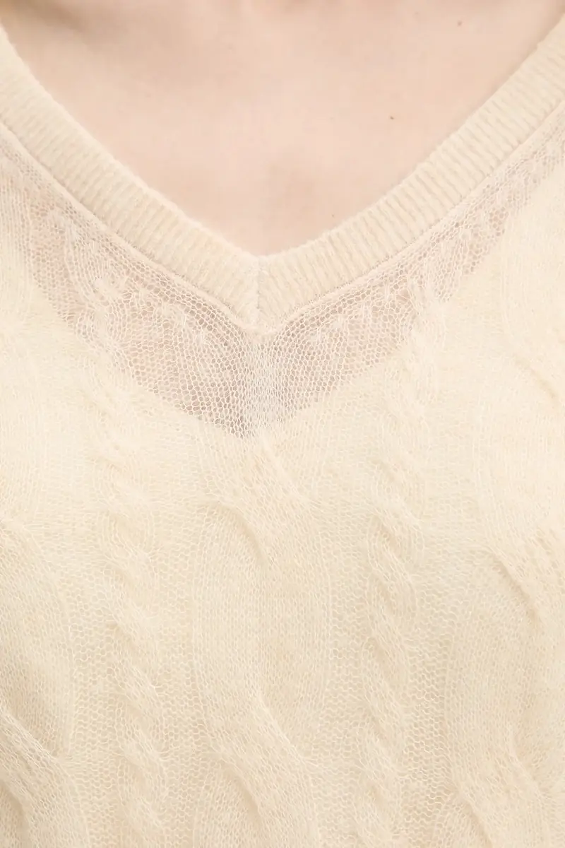 maglione IZABELLA donna colore beige W5YR00 Z3HQ0 miniatura 5