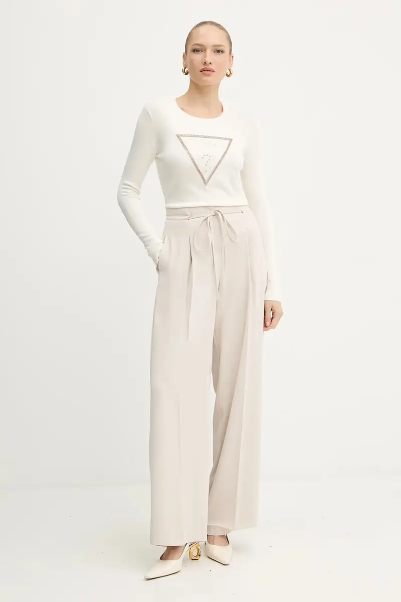 maglione KIARA donna colore beige W5YR23 Z2NQ2 miniatura 2