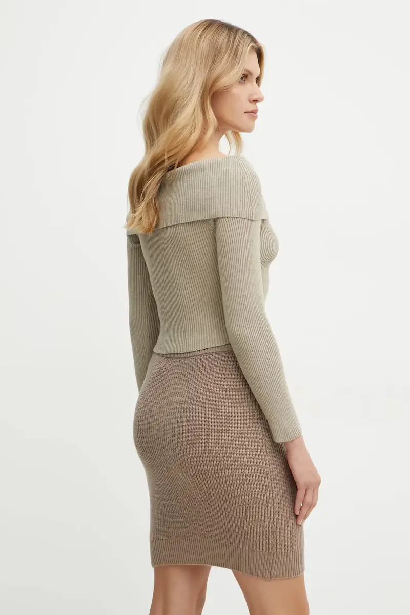 maglione NINA donna colore beige W4BR73 Z3K92 miniatura 3