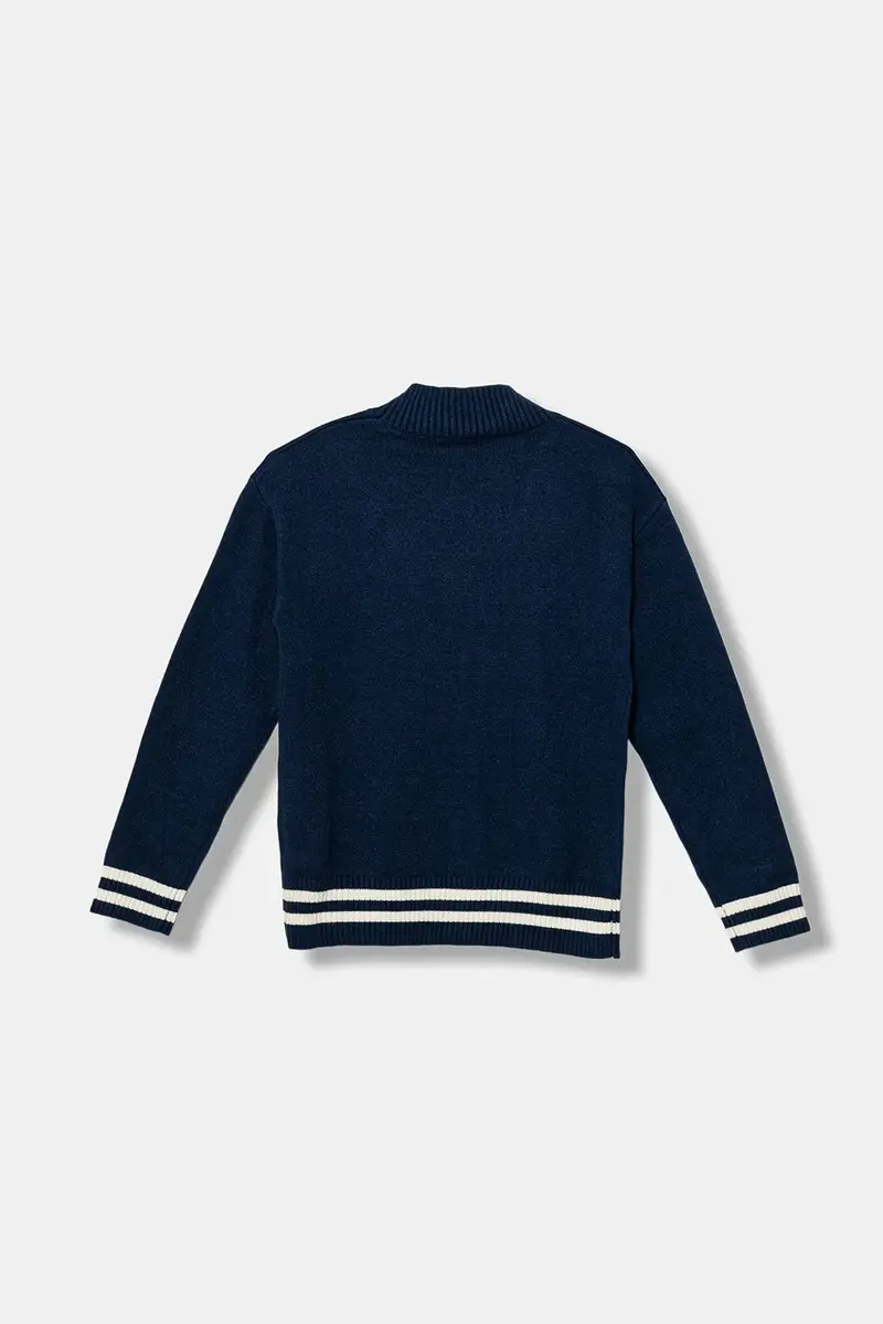 maglione per bambini colore blu navy J5BR11 Z3GS0 miniatura 2