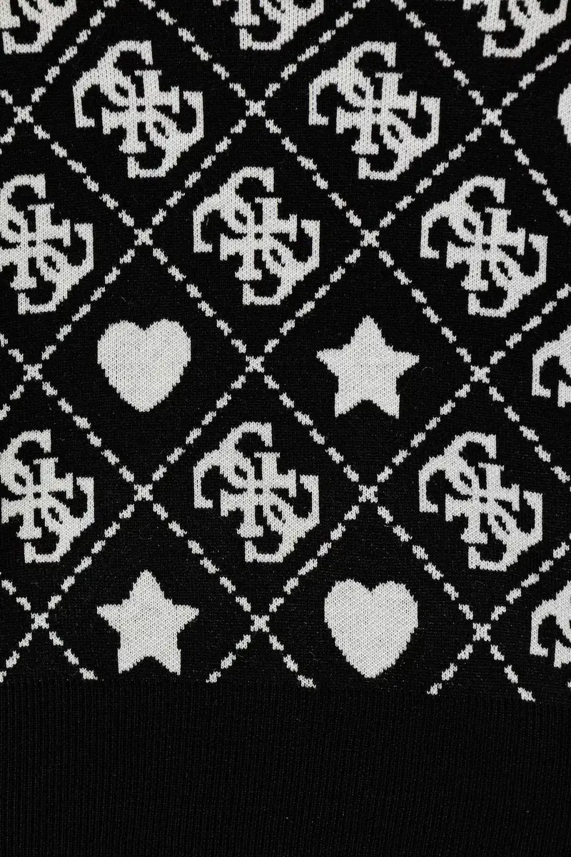 maglione per bambini con misto lana colore nero J5BR02 Z3K10 miniatura 3