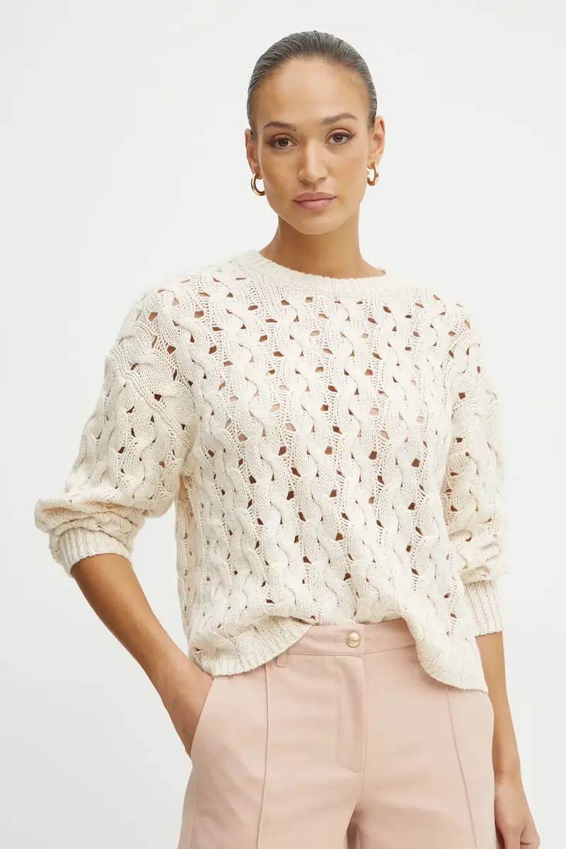 maglione TAWNYA donna colore beige W5RR77 Z3J20