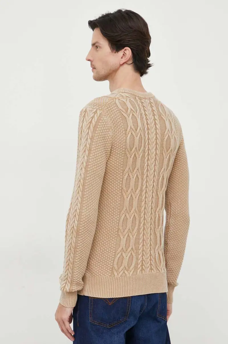 maglione uomo Beige miniatura 3