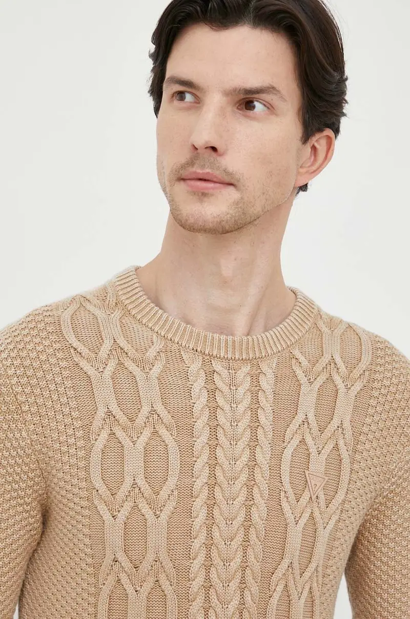 maglione uomo Beige miniatura 4