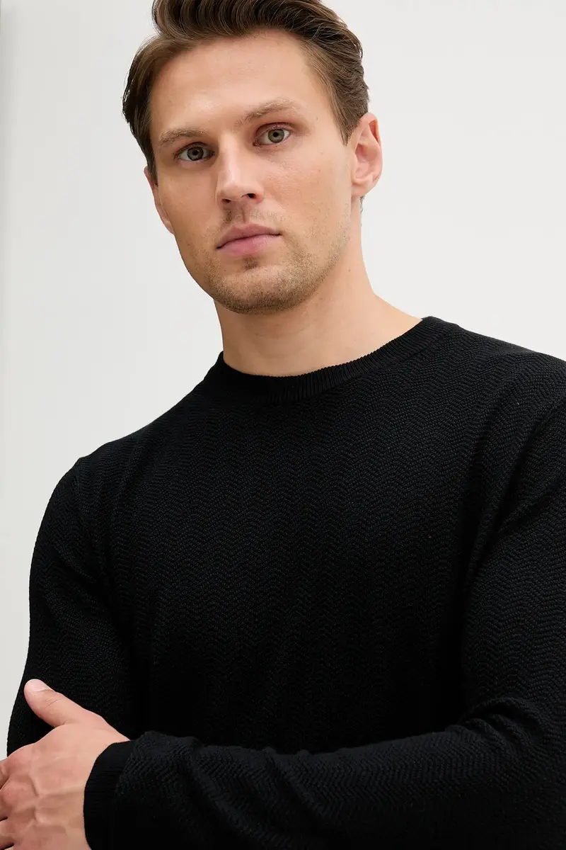 maglione uomo colore nero M5YR01 Z3FB1 miniatura 5