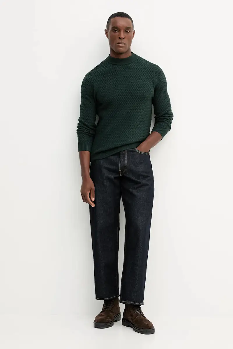 maglione uomo colore verde M5BR38 Z2ZK2 miniatura 2