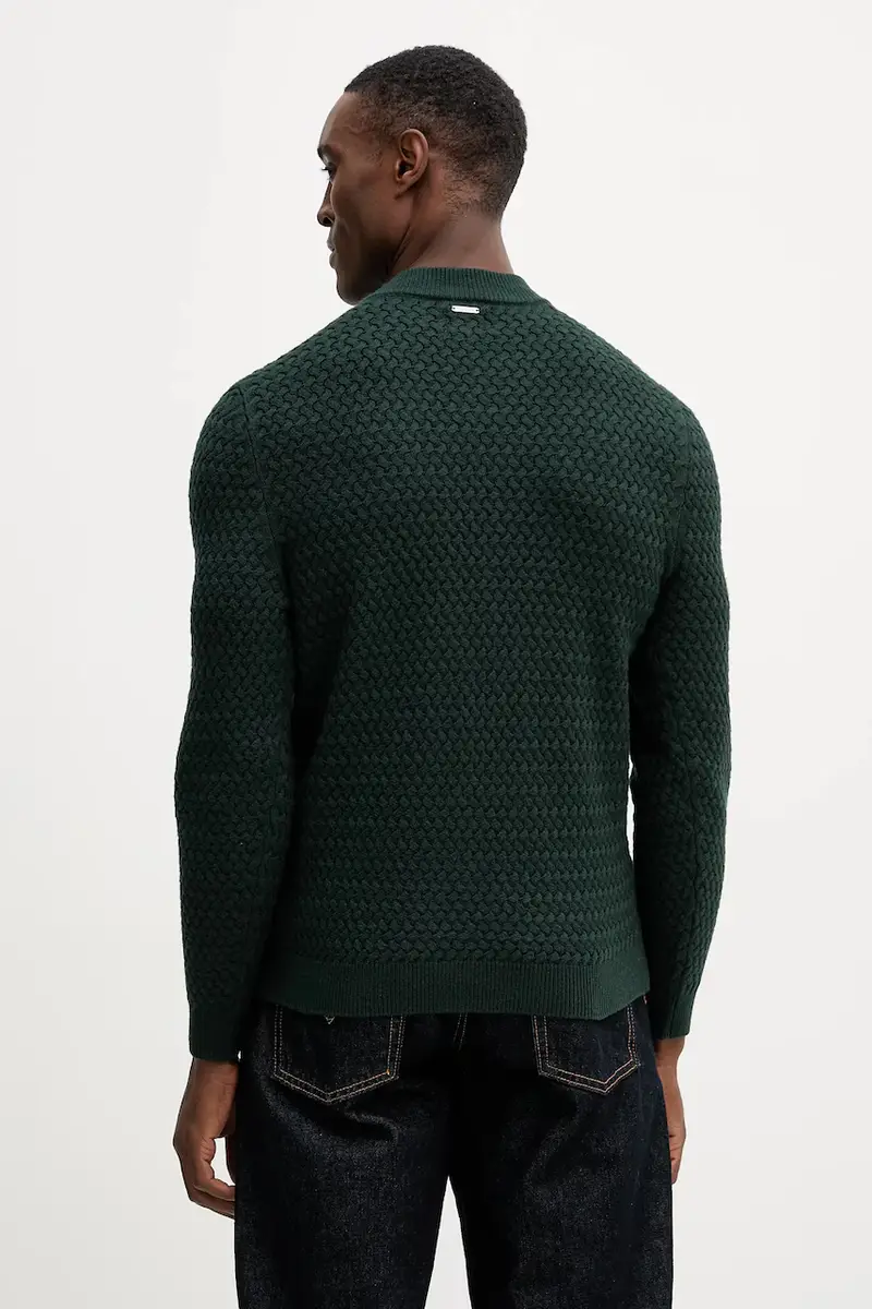 maglione uomo colore verde M5BR38 Z2ZK2 miniatura 3