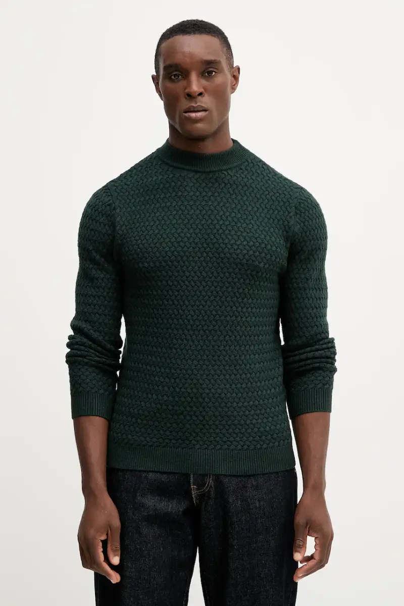 maglione uomo colore verde M5BR38 Z2ZK2
