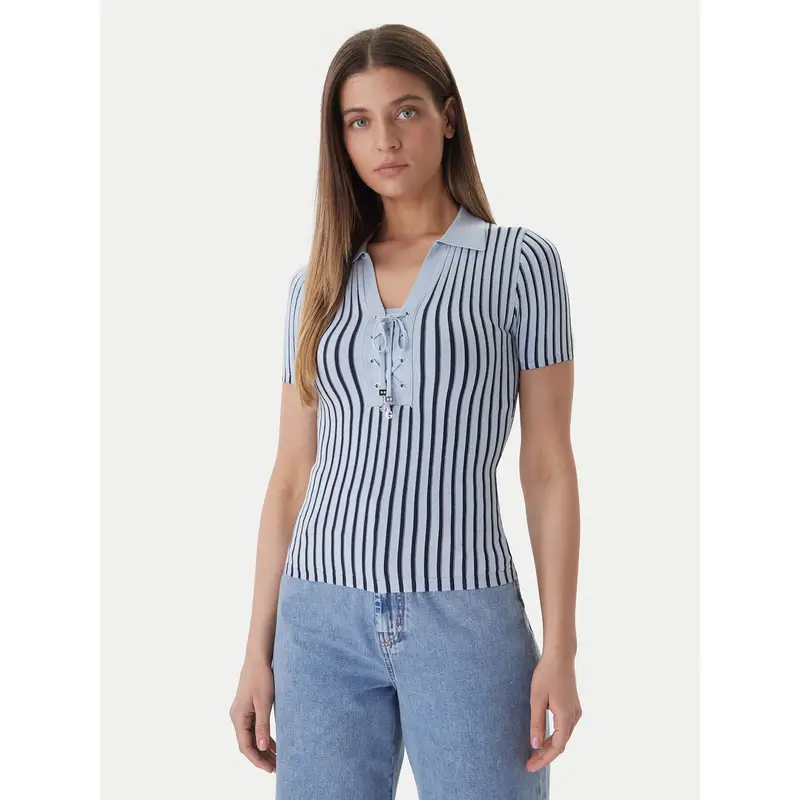 Maglione W6GR09 Z0590 Celeste Regular Fit