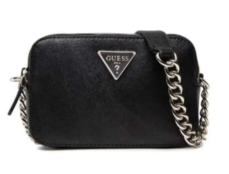 Guess Noelle Crossbody Camera, Borsa Donna, Black, Taglia Unica