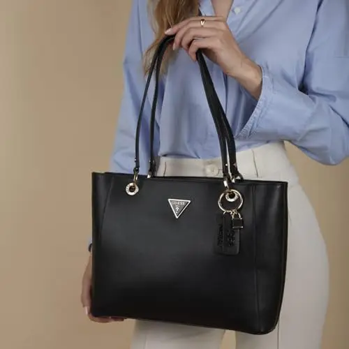 Guess Noelle Noel Tote, Borsa Donna, Black, Unica miniatura 2