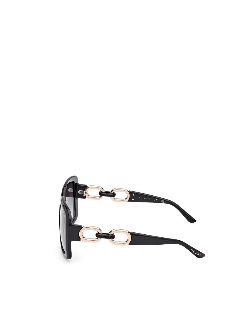 Occhiali da sole grigio fumo / nero miniatura 2