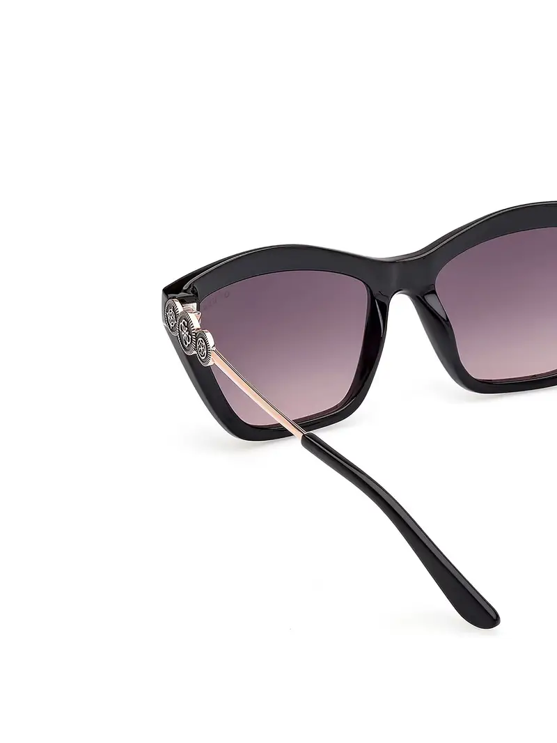 Occhiali da sole grigio fumo / nero miniatura 3