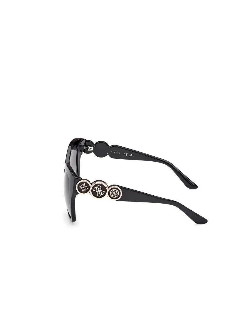 Occhiali da sole grigio fumo / nero miniatura 2