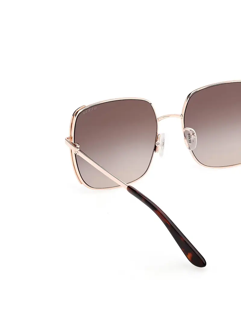 Occhiali da sole marrone / oro miniatura 3