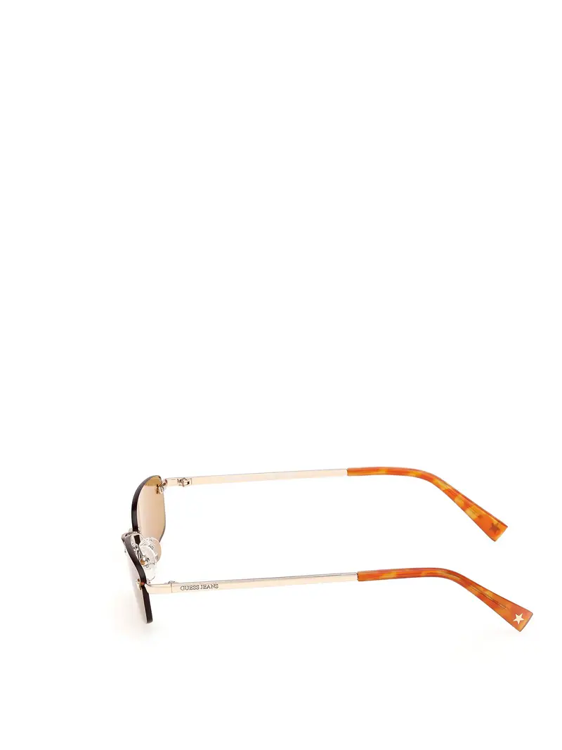 Occhiali da sole marrone / oro miniatura 3