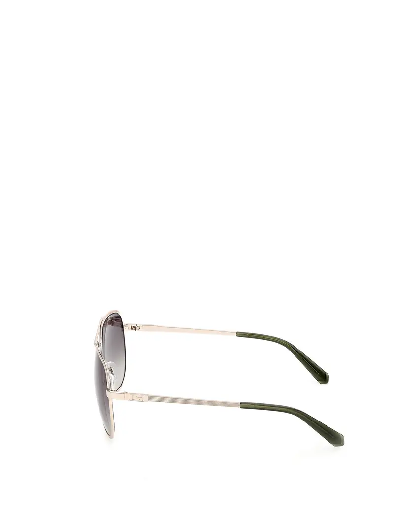 Occhiali da sole oro / verde scuro miniatura 2