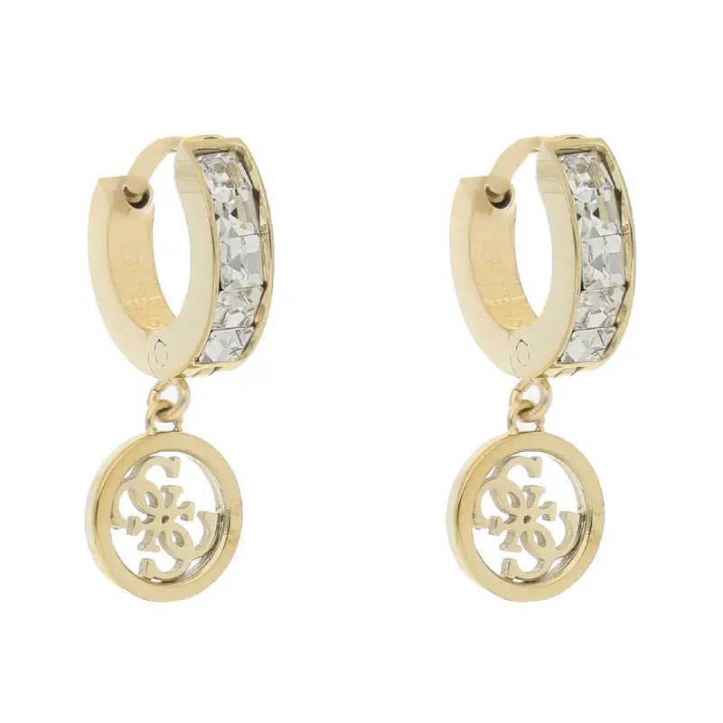 Orecchini Guess Huggie Me JUBE03 147JW Placcatura in oro giallo
