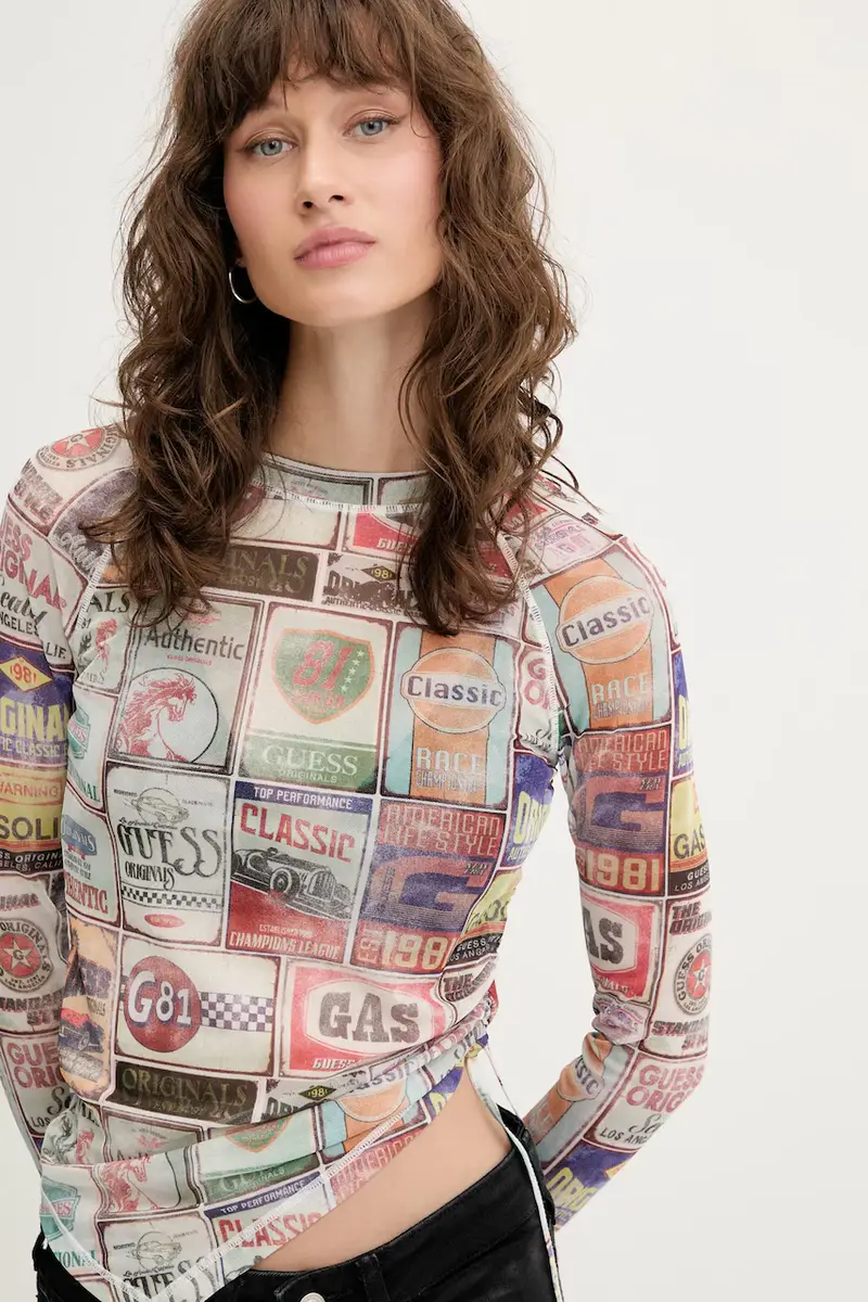 camicia a maniche lunghe colore beige W5YP43 KBBF2 miniatura 4