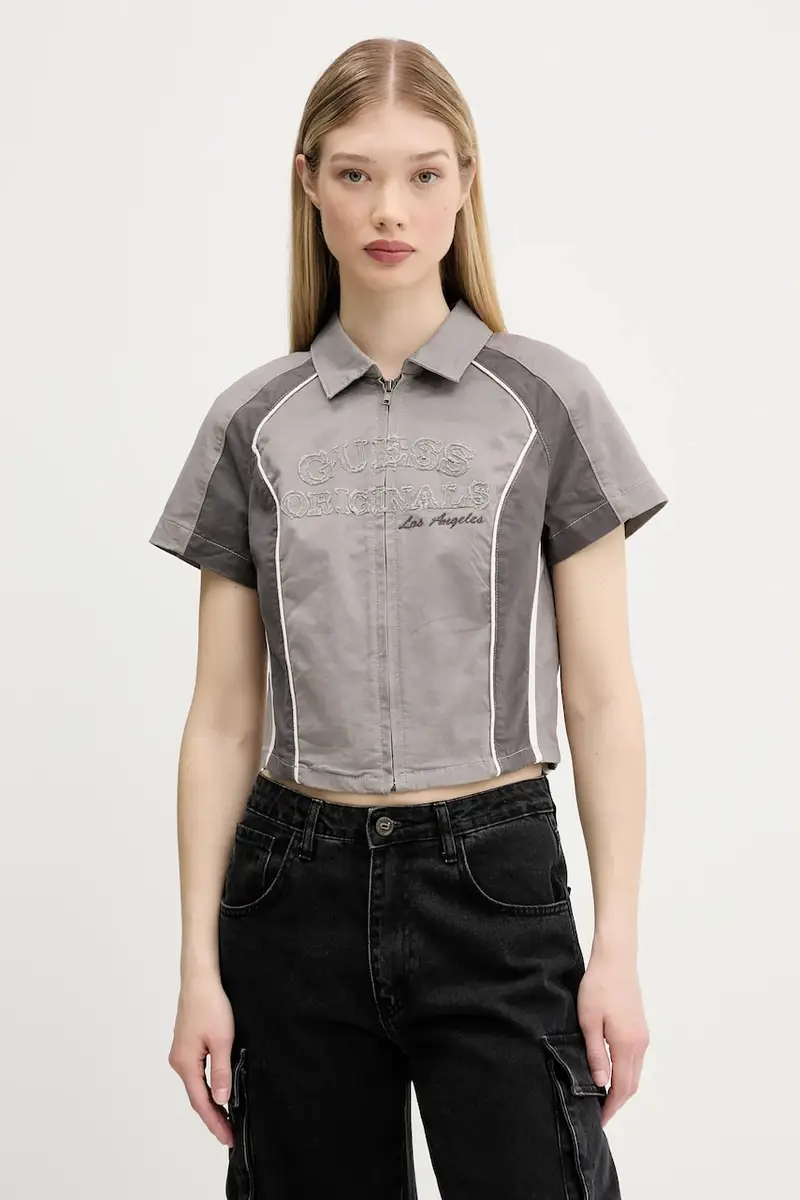 camicia donna colore grigio W5GH0K WGB5B