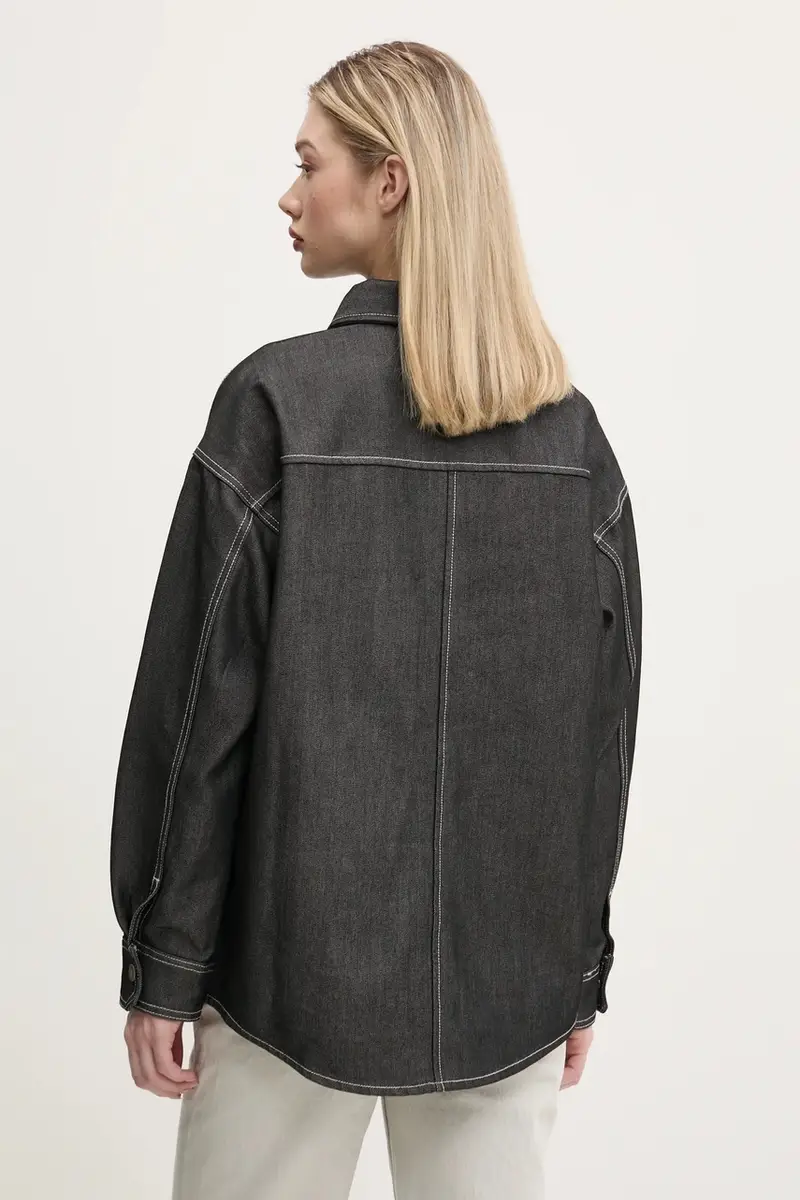 camicia donna colore grigio W5RG67 D5L30 miniatura 3