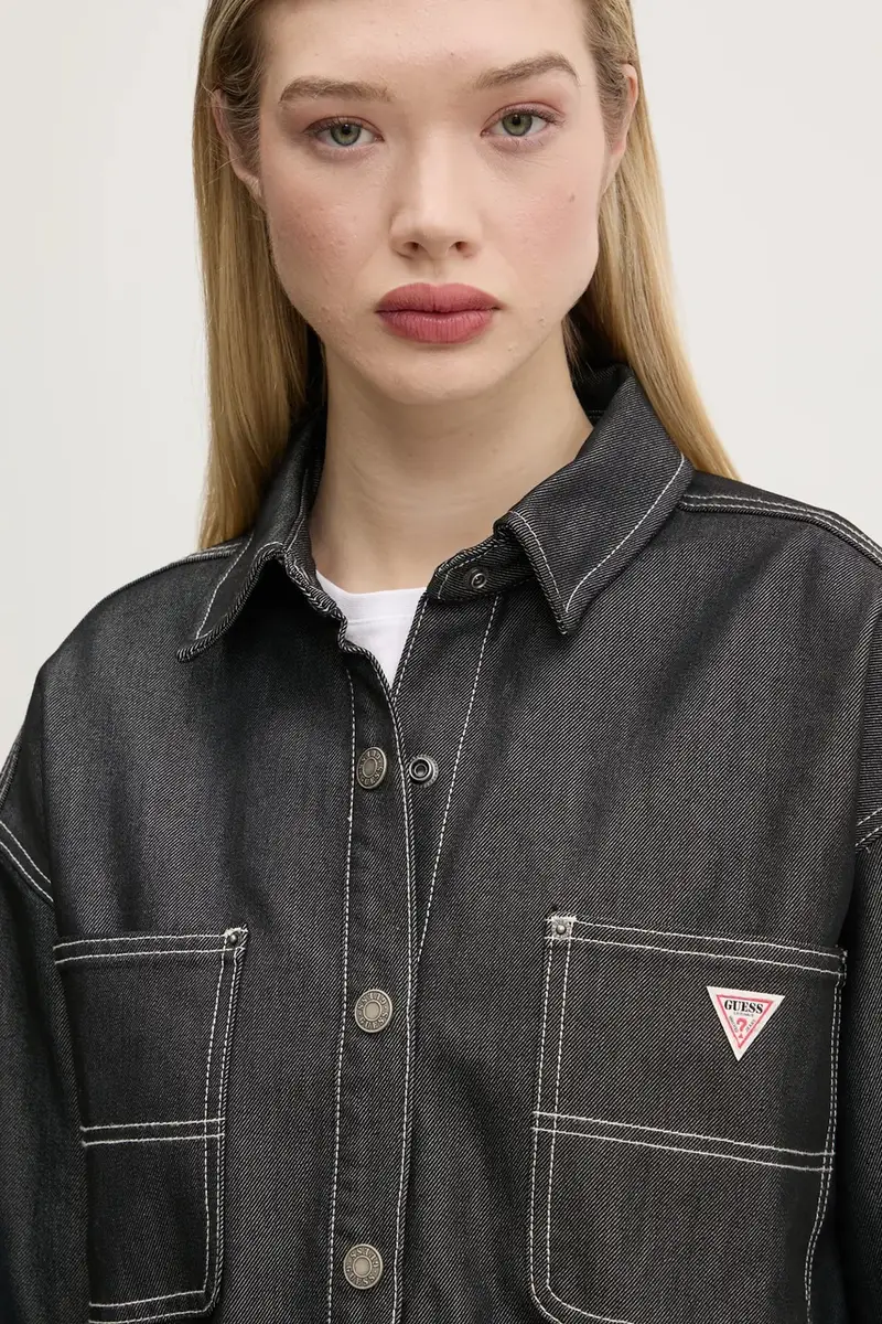 camicia donna colore grigio W5RG67 D5L30 miniatura 4