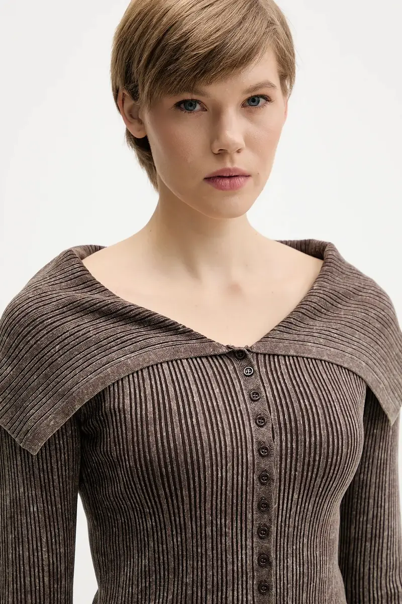 Guess Originals Cardigan Donna Marrone 3620445 miniatura 4