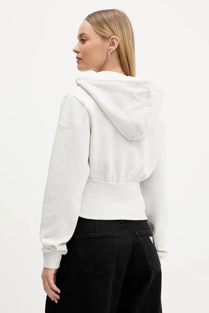 felpa donna colore grigio con cappuccio W5BQ29 K4110 miniatura 3