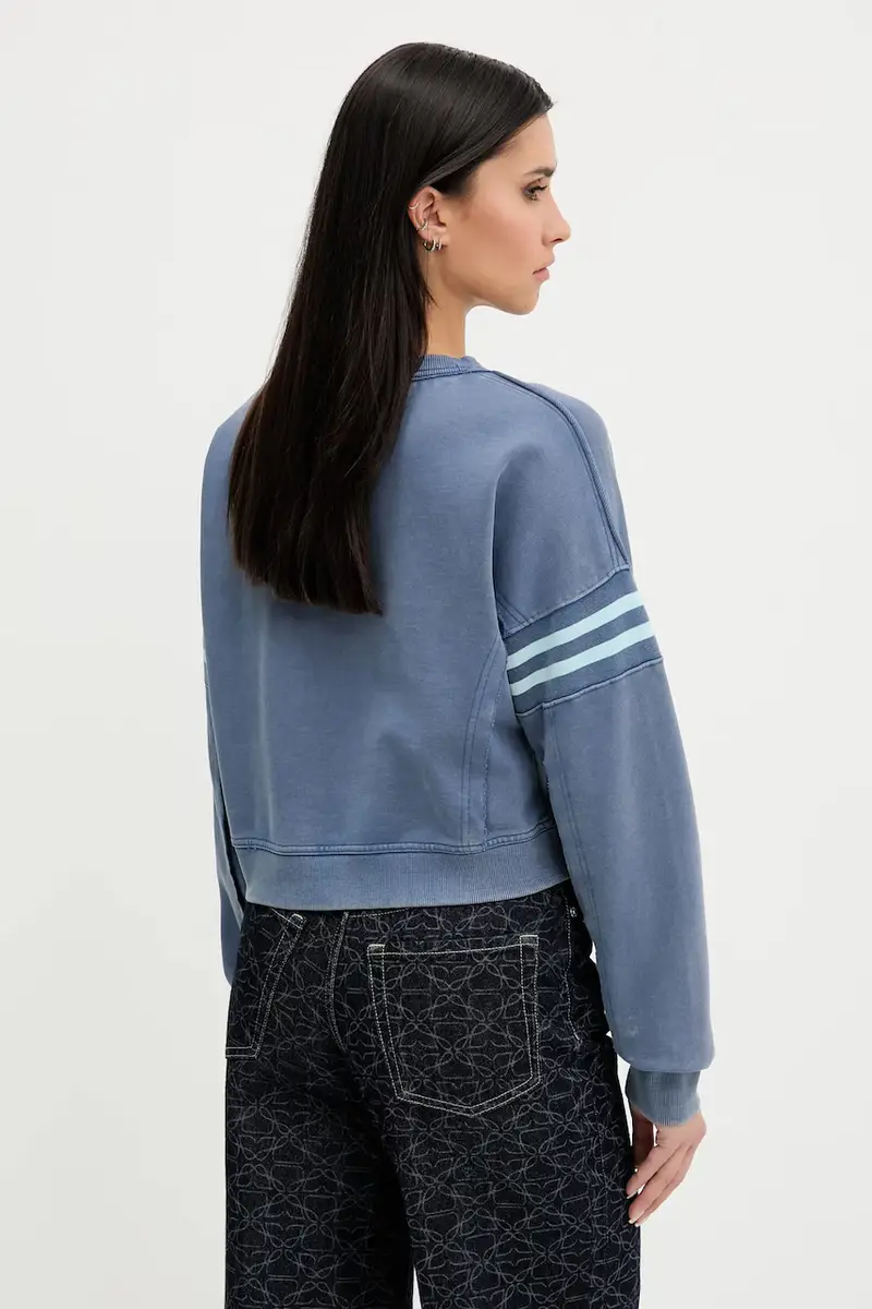 felpa in cotone donna colore blu W5YQ24 K68I4 miniatura 3