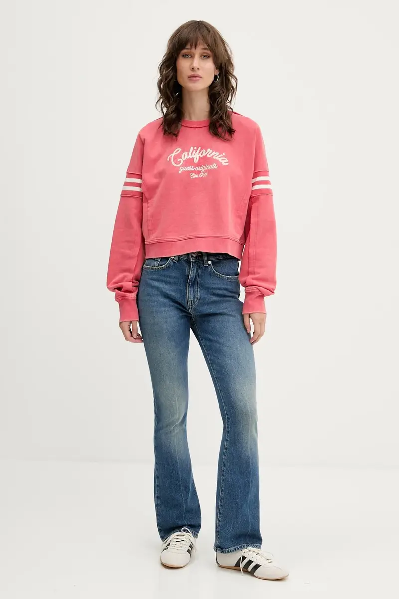 felpa in cotone donna colore rosa W5YQ24 K68I4 miniatura 2