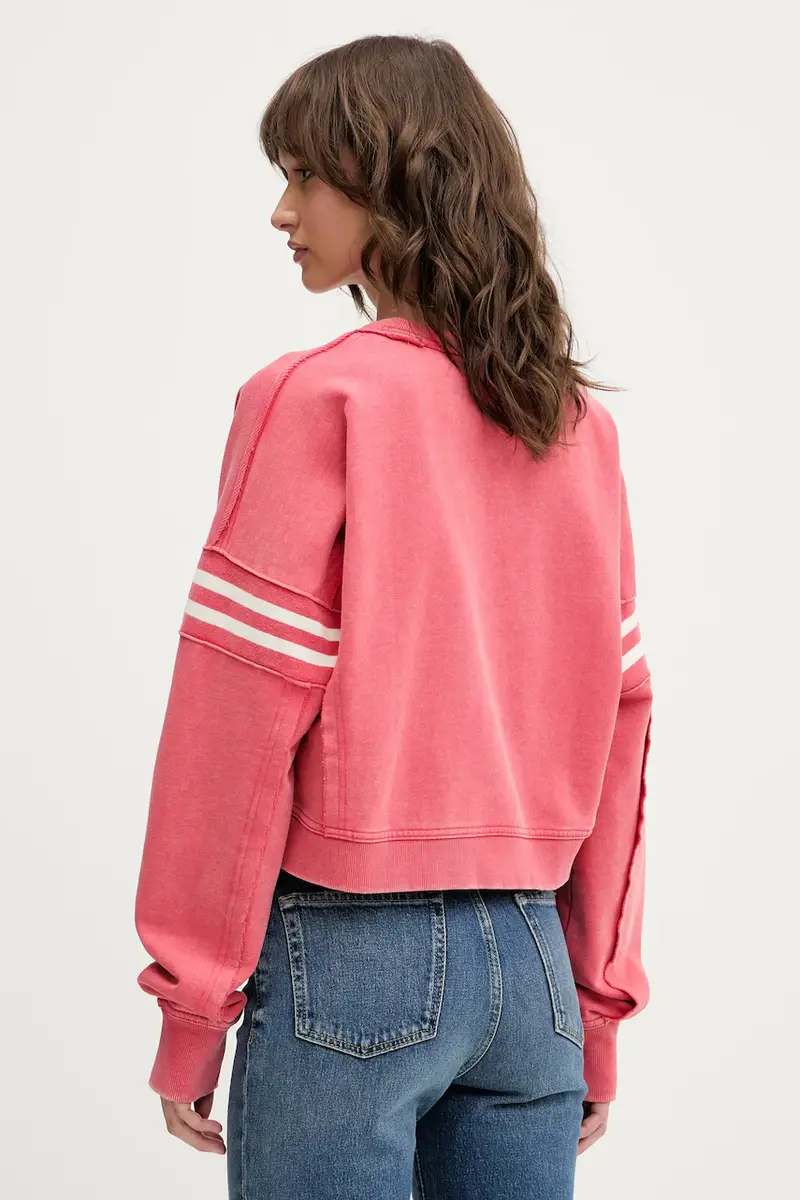 felpa in cotone donna colore rosa W5YQ24 K68I4 miniatura 3